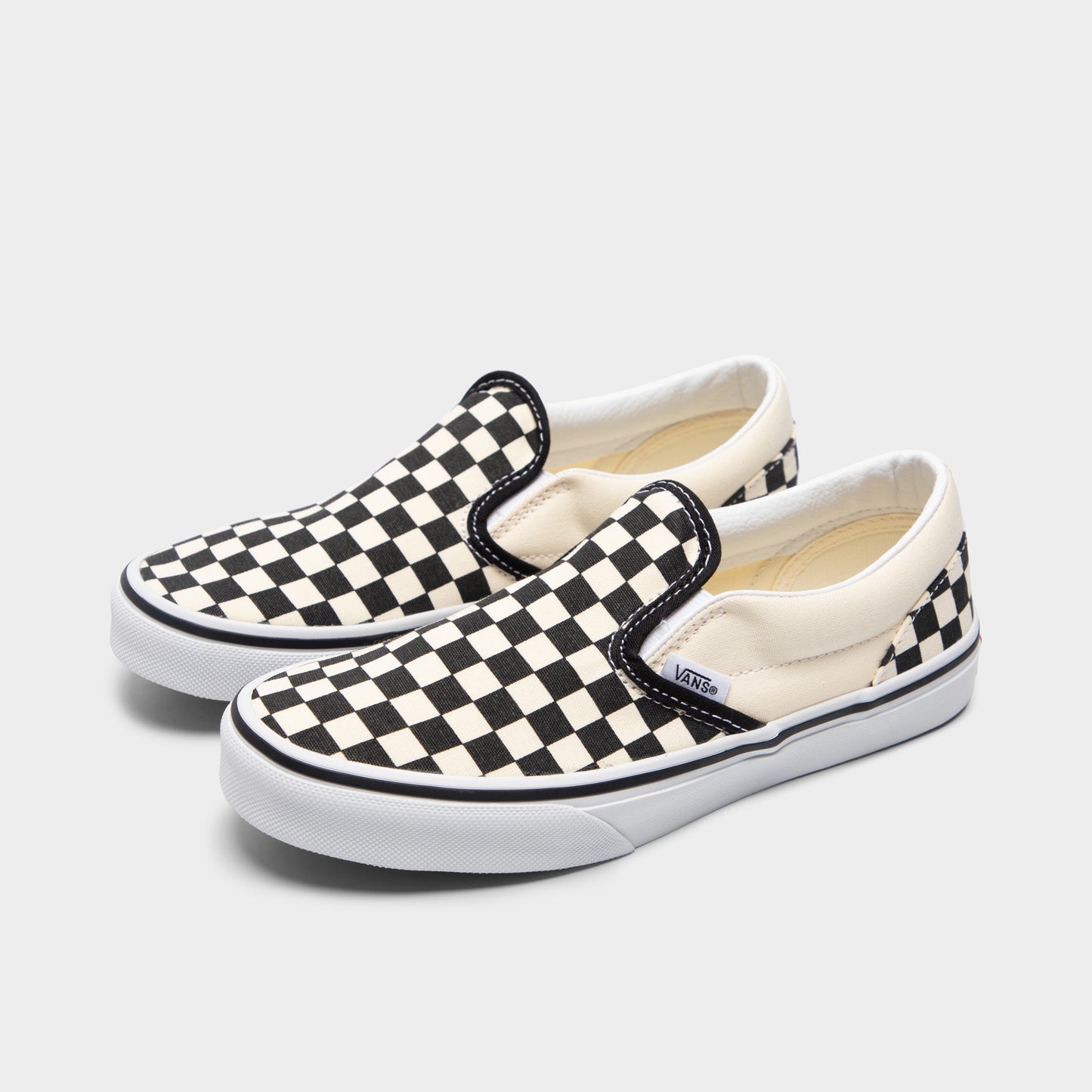 Vans Junior Checkerboard Classique Slip-On Noir / Blanc