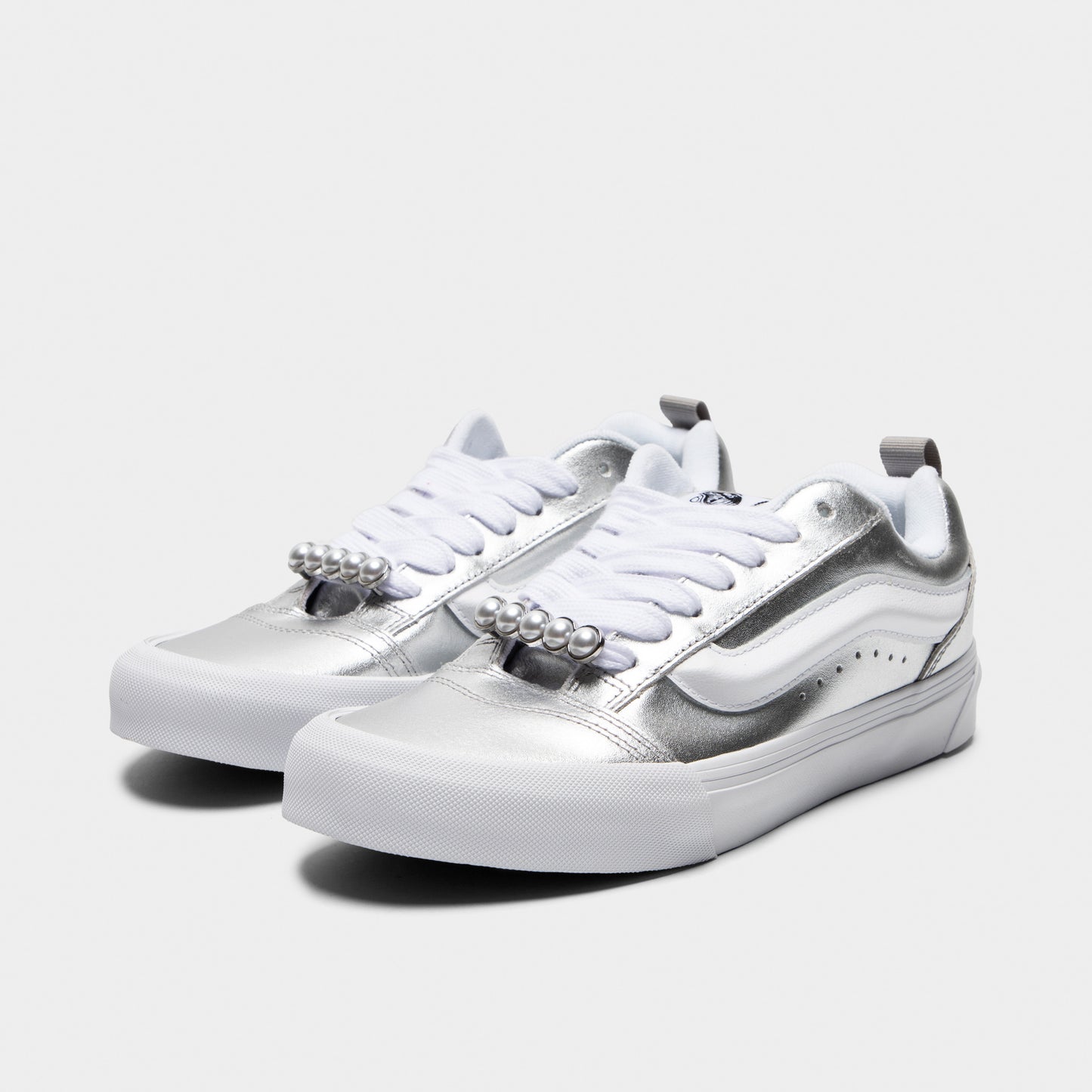 Vans Knu Skool / Metallic Leather Silver