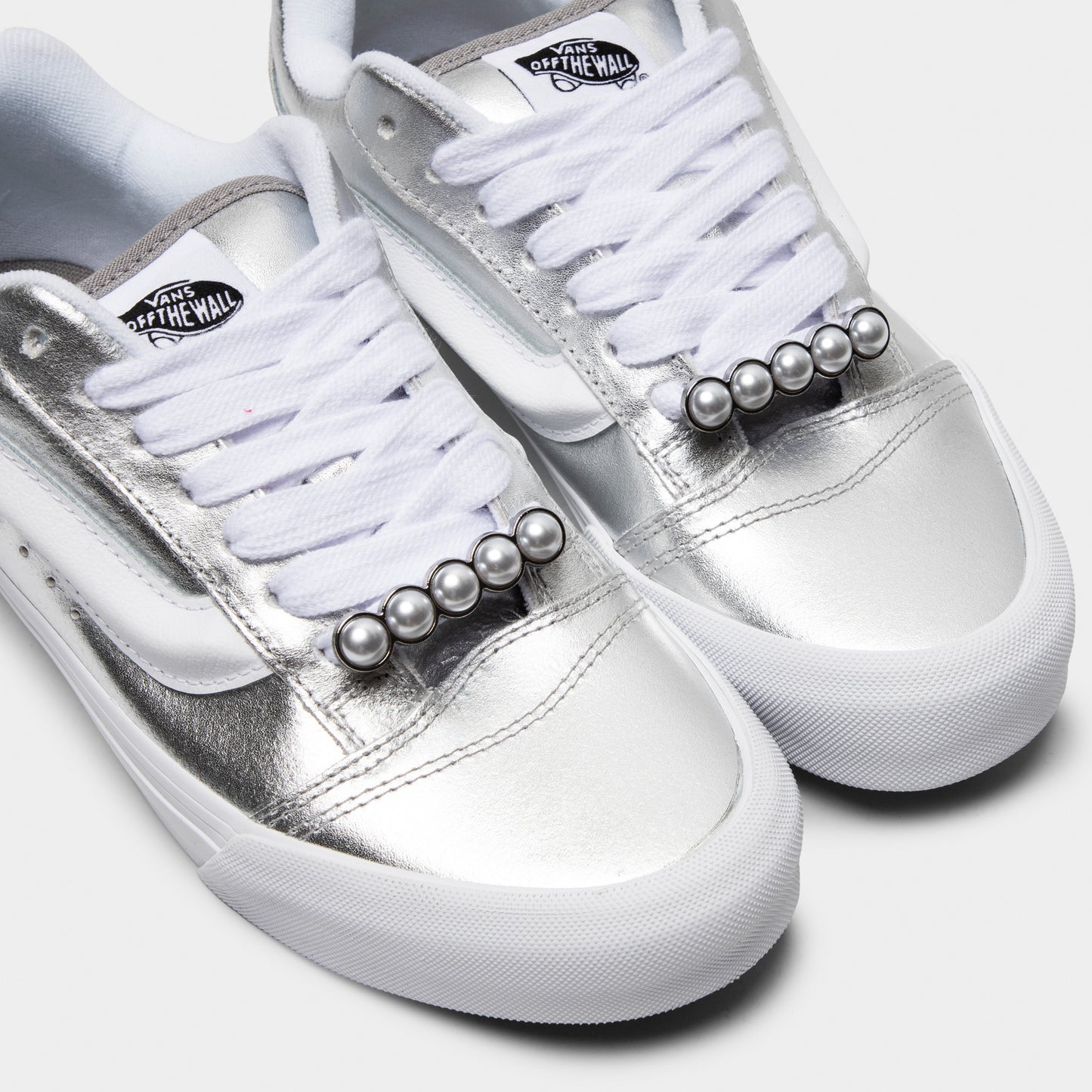 Vans Knu Skool / Metallic Leather Silver