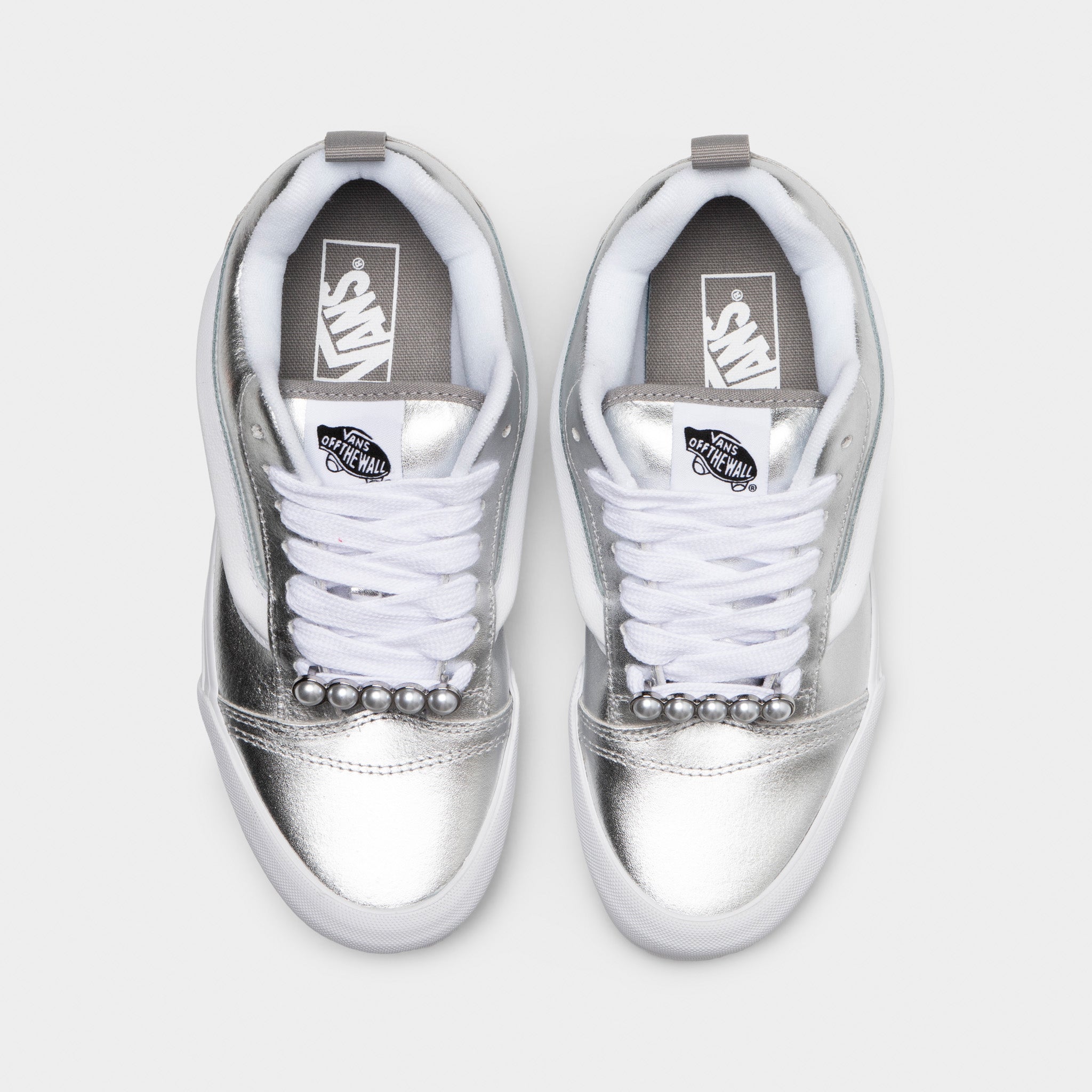 Vans Knu Skool / Metallic Leather Silver – JD Sports