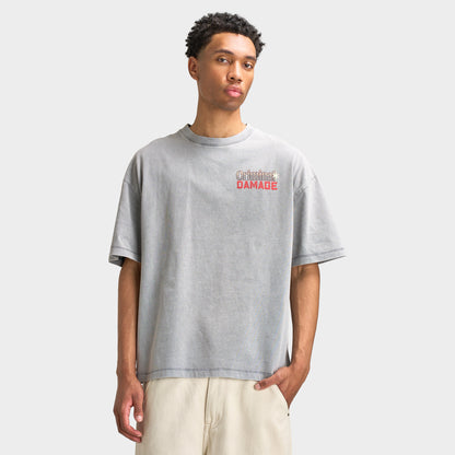 Criminal Damage Mens' Vending T-Shirt / Washed Grey