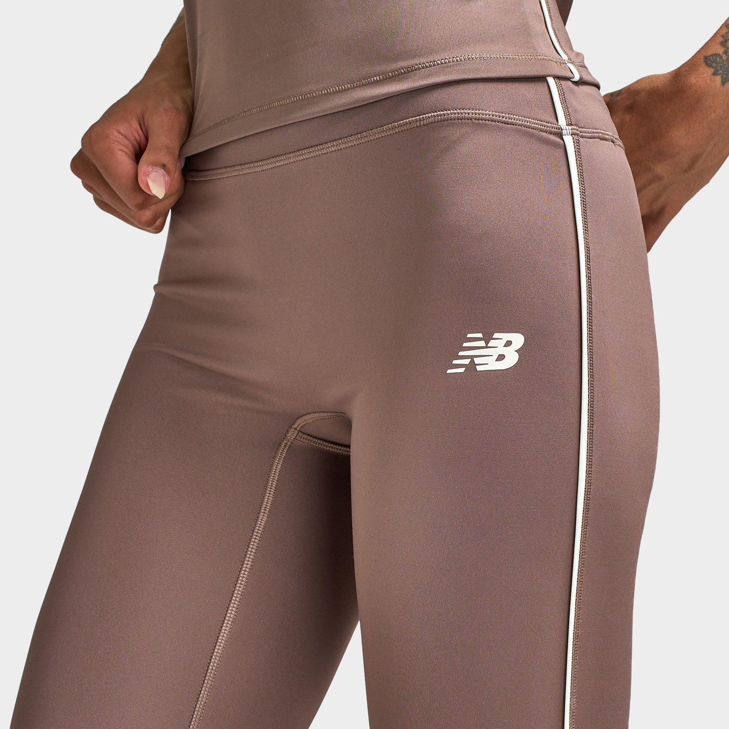 New Balance Legging Liseré Cortado / Sel de mer