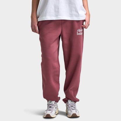 New Balance Women's Script Graphic Cuffed Jogger / Red