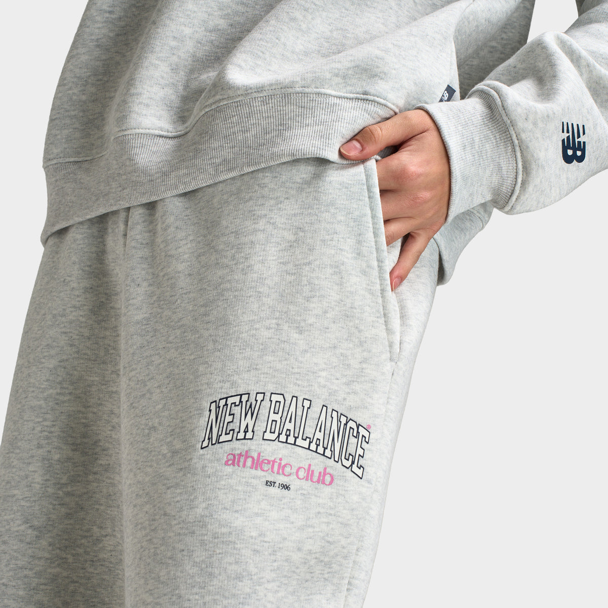 New Balance Varsity Wide Leg Jogger / Ash Heather