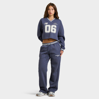 New Balance Ribbed Straight Leg Pant / Meteorite