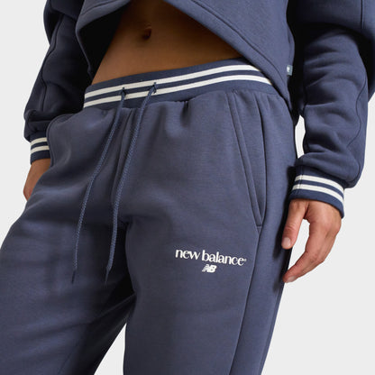 New Balance Ribbed Straight Leg Pant / Meteorite