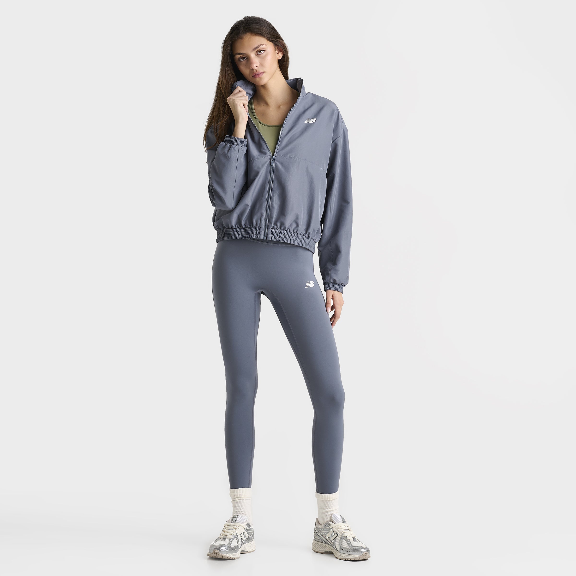 New Balance Women's Linear Woven Jacket / Dark Arctic – JD Sports