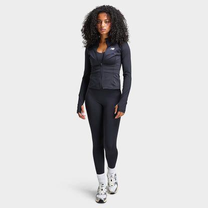 New Balance Women's Logo Full-Zip / Black