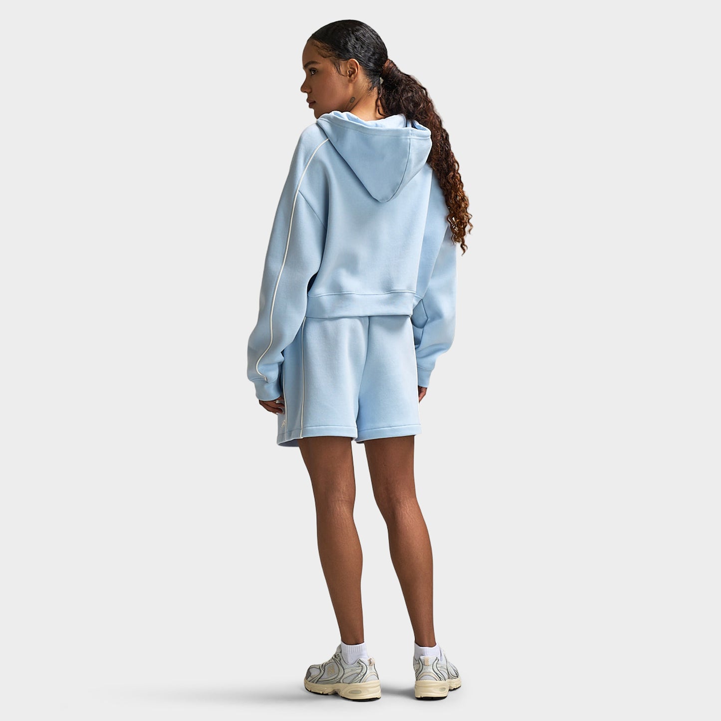 New Balance Piping Full Zip Hoodie Oxford Blue / Sea Salt
