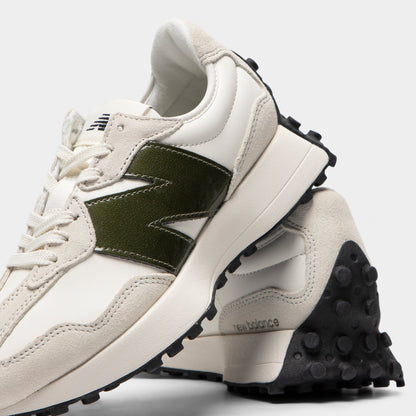 New Balance 327 White / Dark Green