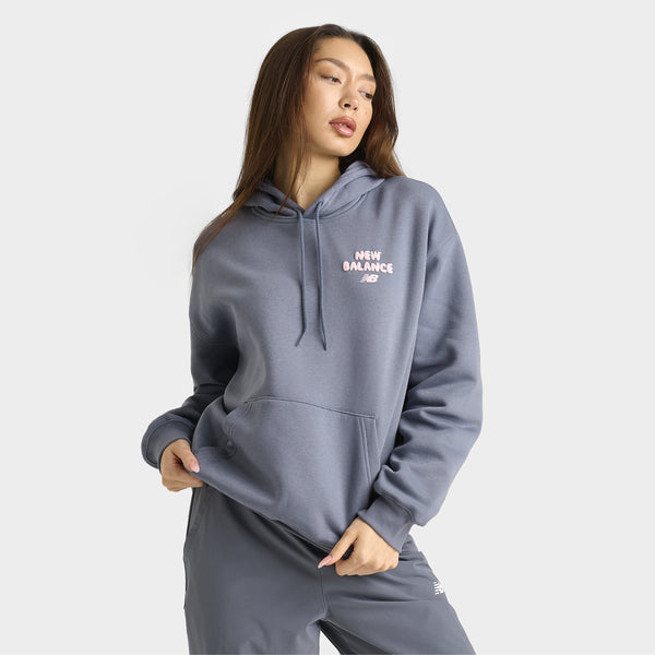 WTAPS×NEW BALANCE SWEAT HOODIE USA NEW BALANCE Athletics Varsity Oversized Fleece Hoodie | Dark