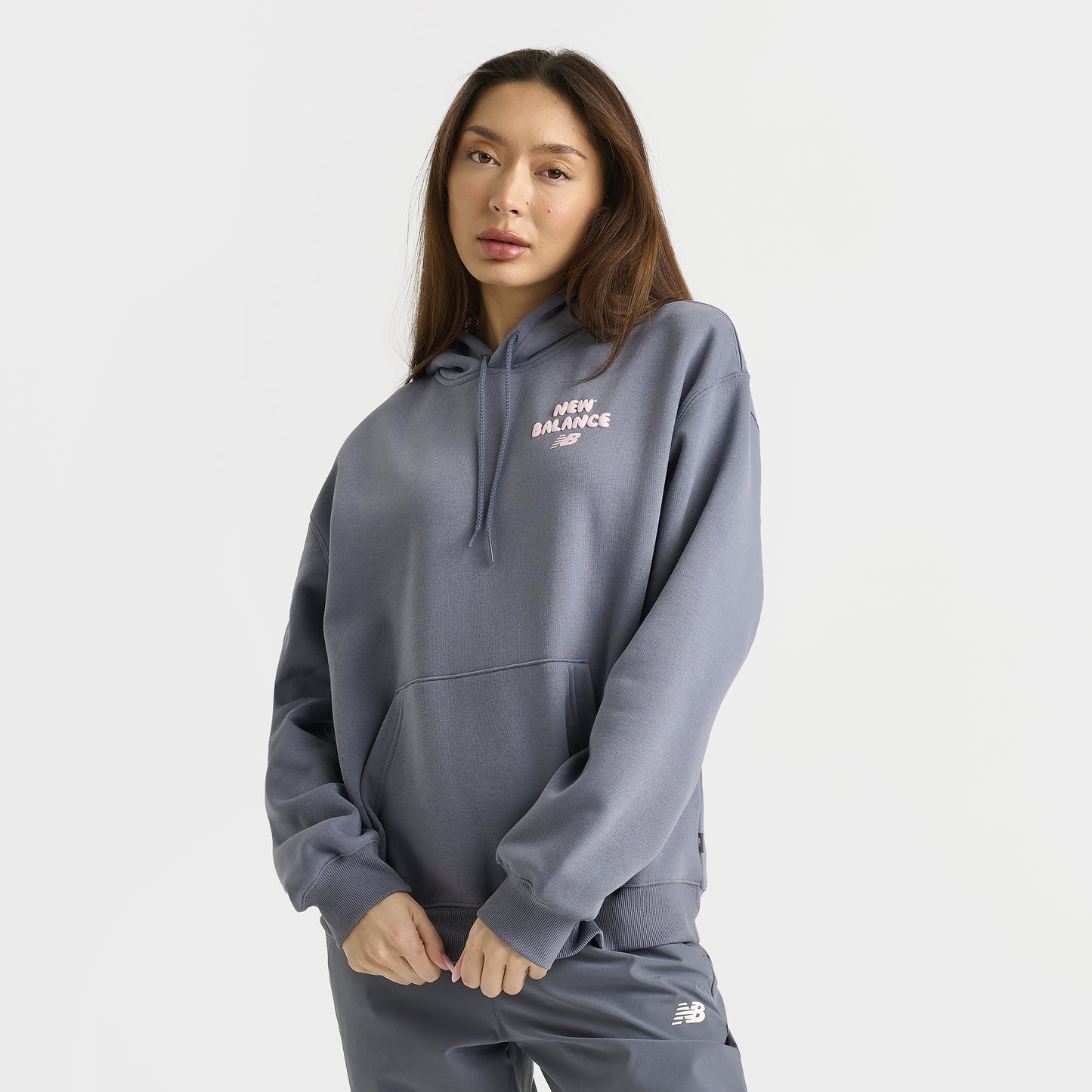 New Balance Women's Bubble Heart Hoodie / Dark Artic