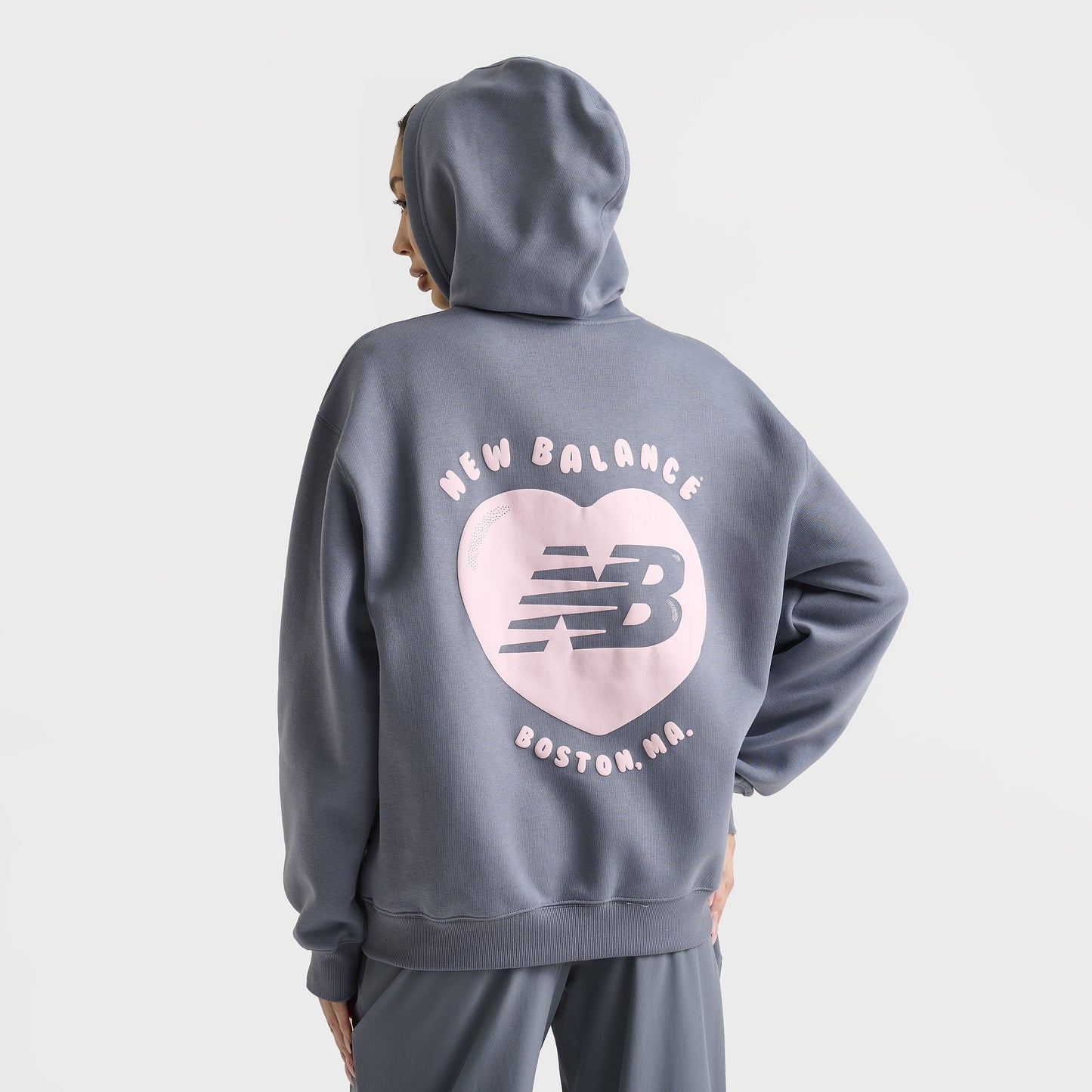 New Balance Women's Bubble Heart Hoodie / Dark Artic