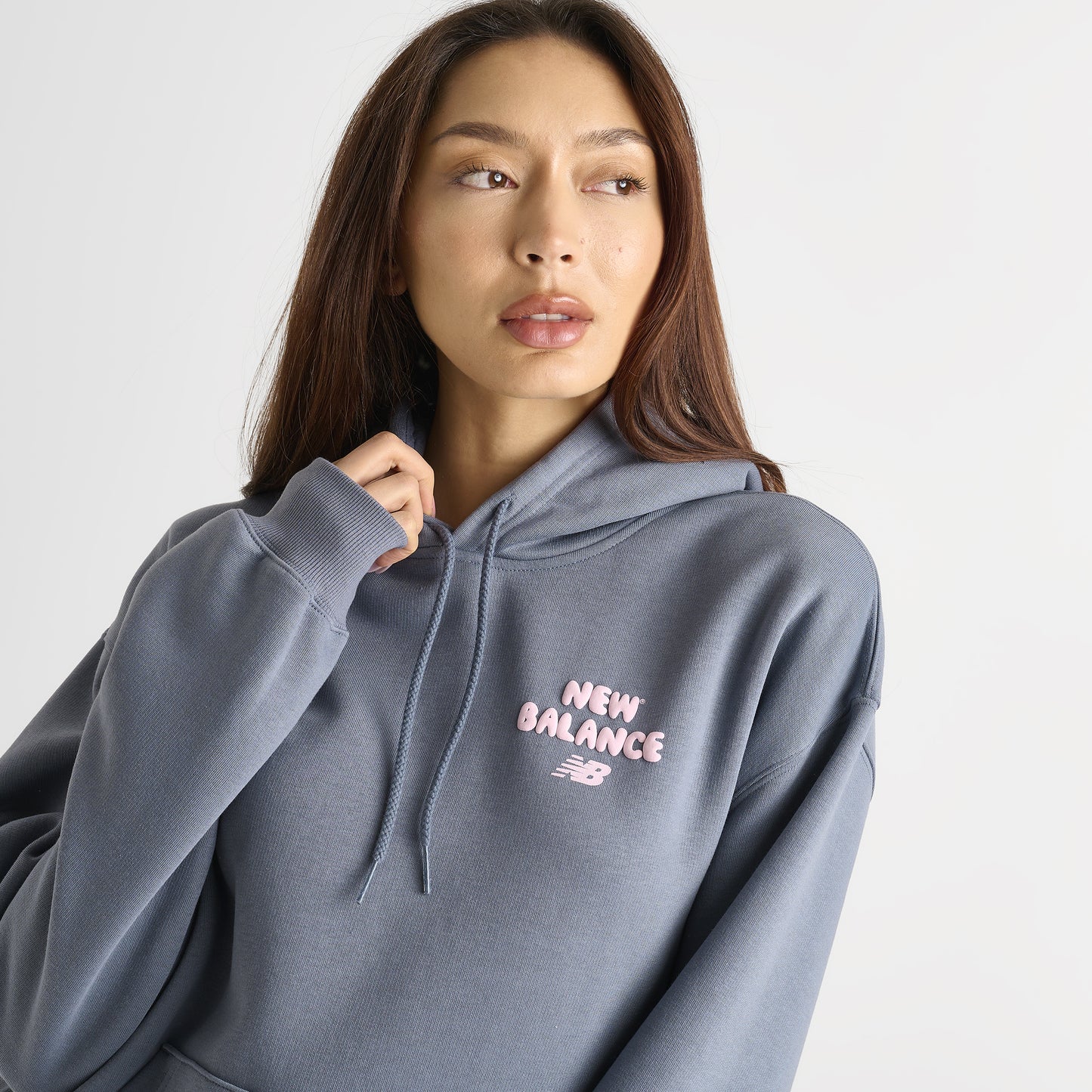 New Balance Women's Bubble Heart Hoodie / Dark Artic