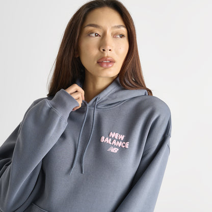New Balance Women's Bubble Heart Hoodie / Dark Artic