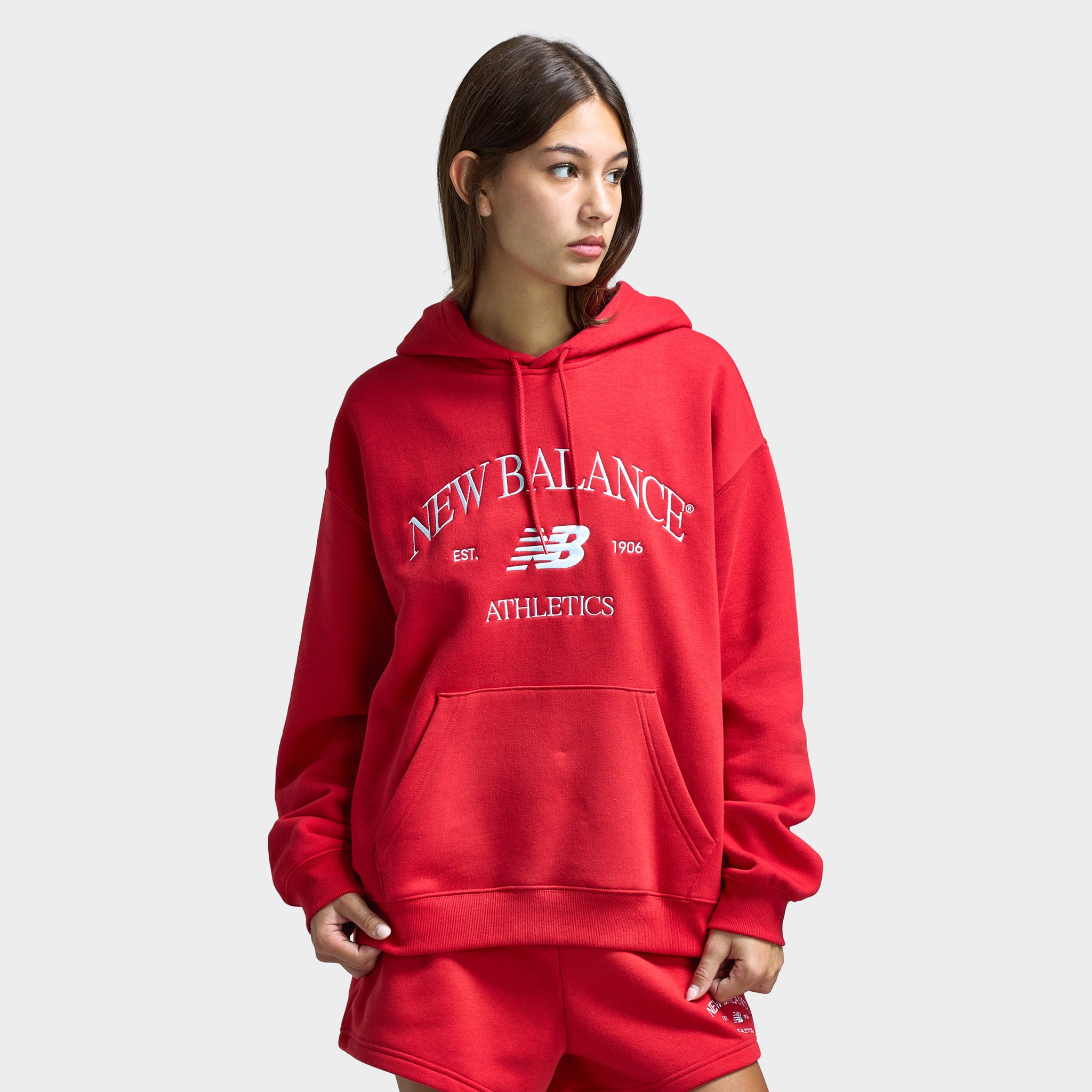 New Balance Women's Athletic Pullover Hoodie / Red – JD Sports