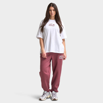 New Balance Women's Script Graphic Boyfriend T-Shirt / White