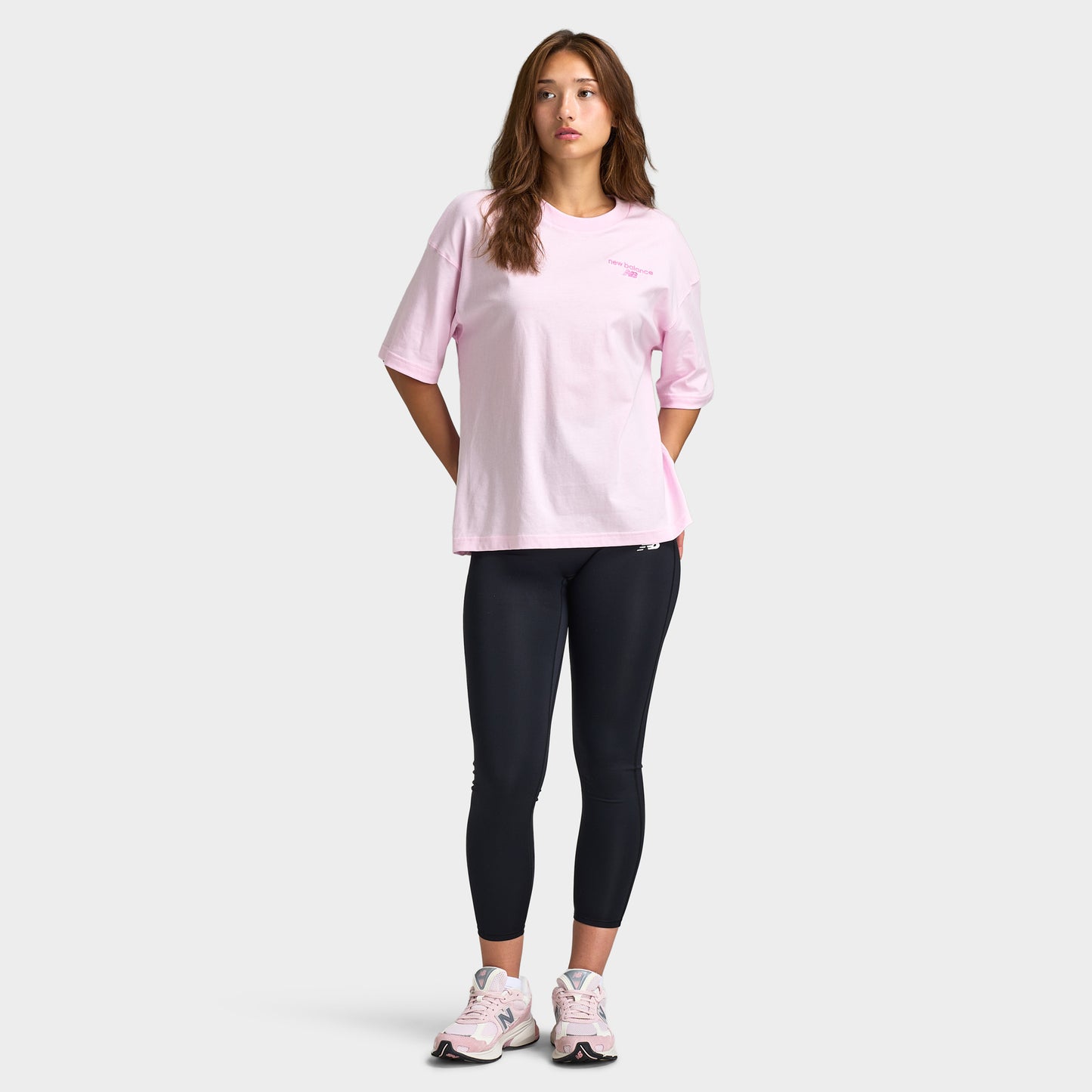 New Balance T-shirt Ample / Framboise Claire