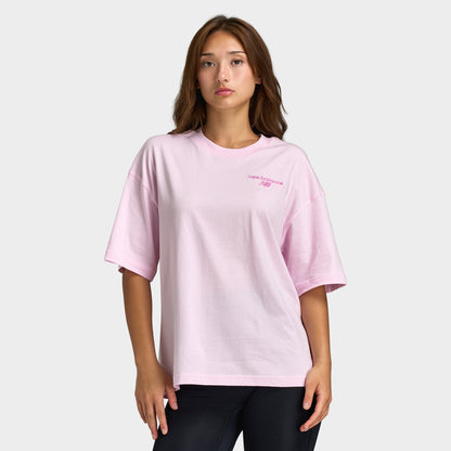 New Balance T-shirt Ample / Framboise Claire