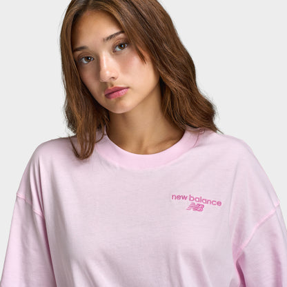 New Balance T-shirt Ample / Framboise Claire