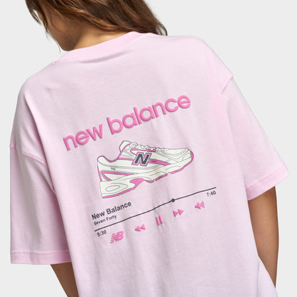 New Balance T-shirt Ample / Framboise Claire