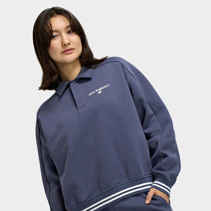New Balance Polo Chandail à Manches Longues  / Météorite