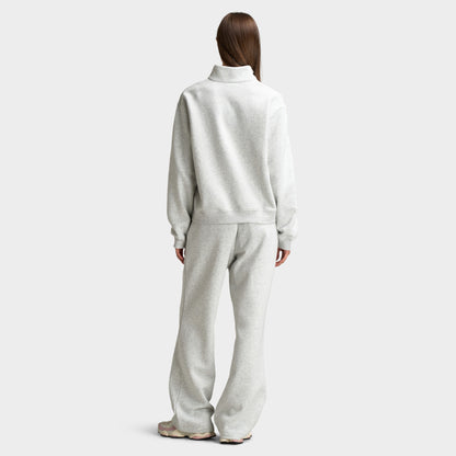 New Balance Universitaire Chandail Quart Zip / Gris Cendré Chiné