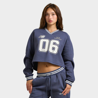 New Balance V-Neck Sweatshirt / Meteorite