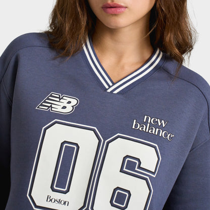 New Balance V-Neck Sweatshirt / Meteorite