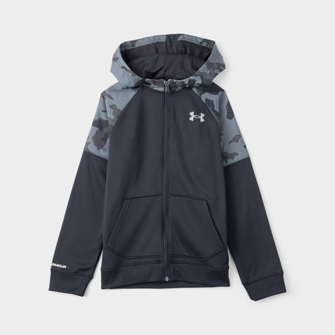 Under Armour Junior Boys Armour Fleece Full Zip Printed Hoodie