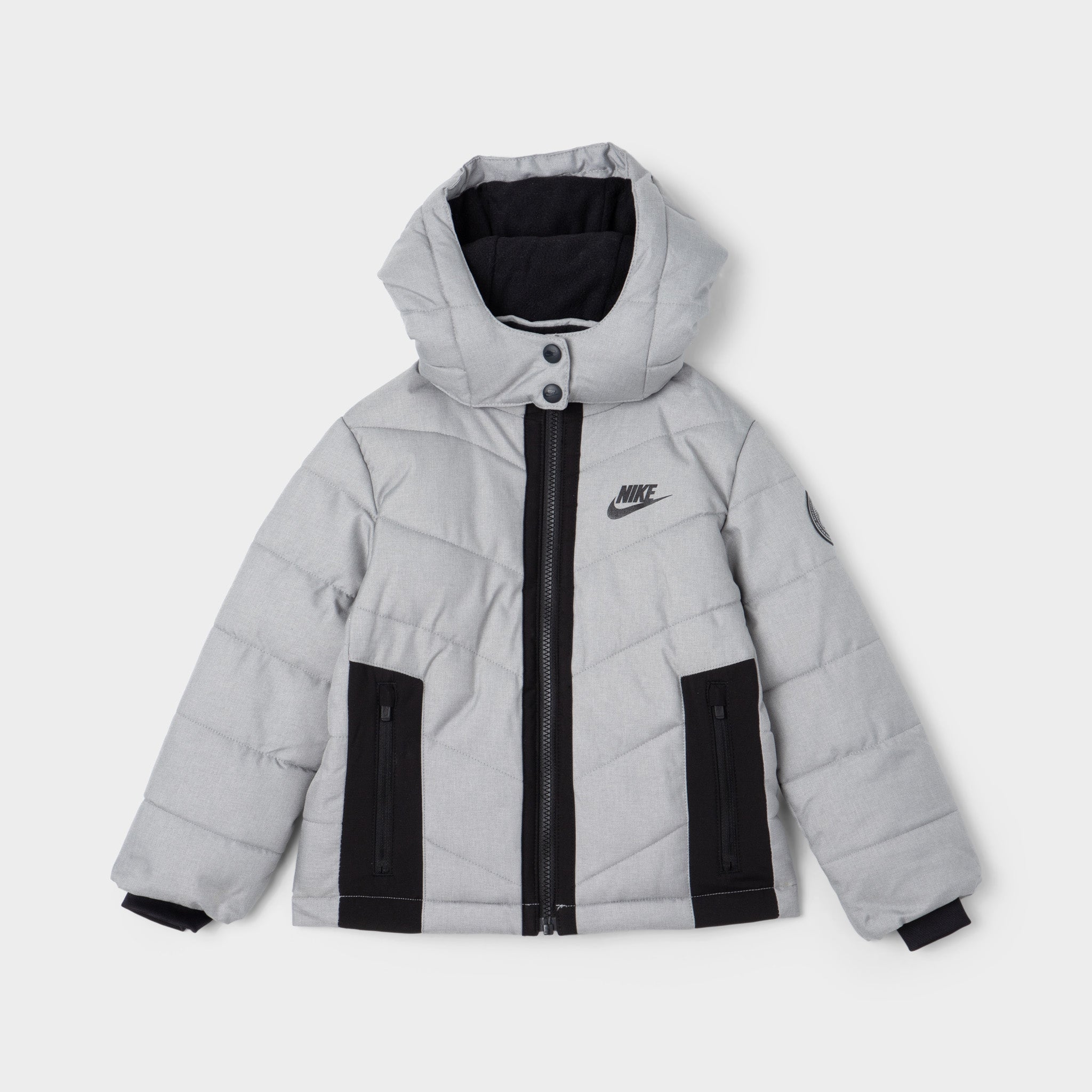 Nike Child Boys' Cross Hatch Down Jacket / Dark Grey Heat