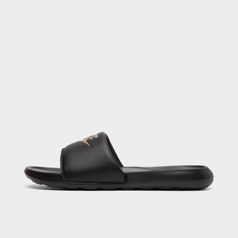 Nike sandals black and gold cheap