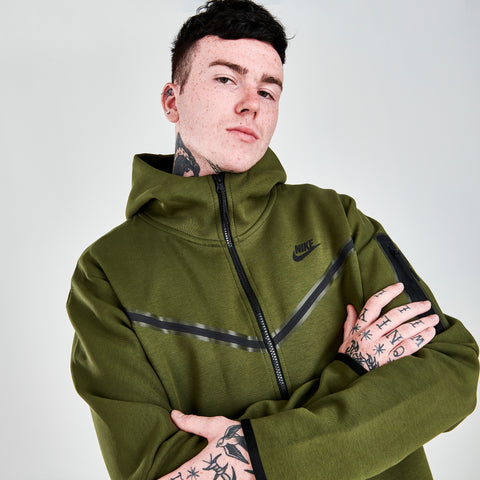 Nike tech hoodie on sale green