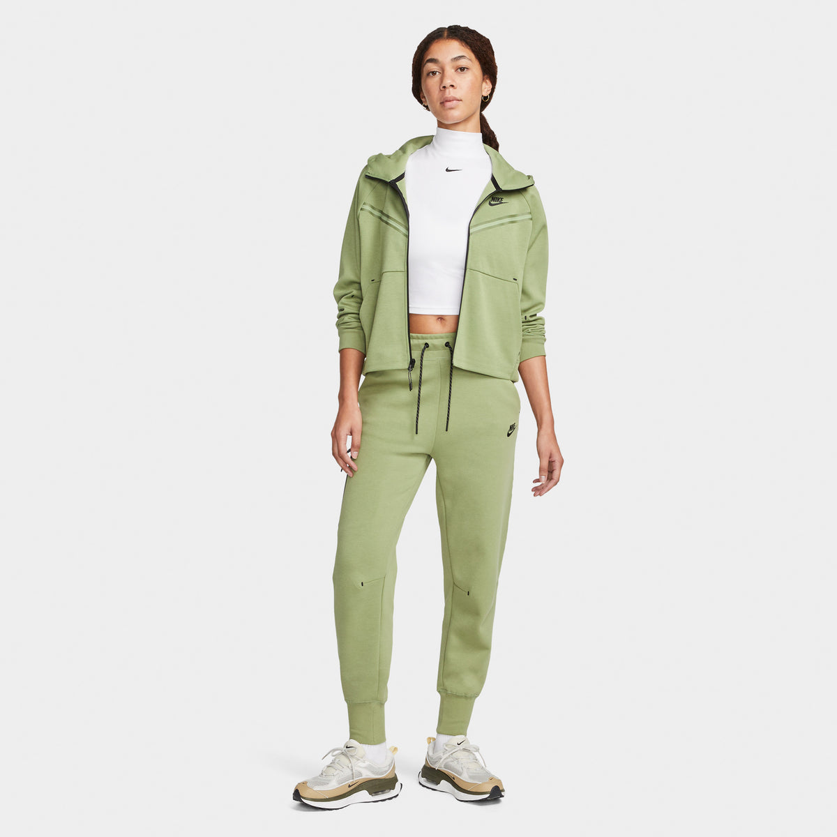 Nike Women's Sportswear Essentials Tech Fleece Hi-Rise Pants Alligator ...