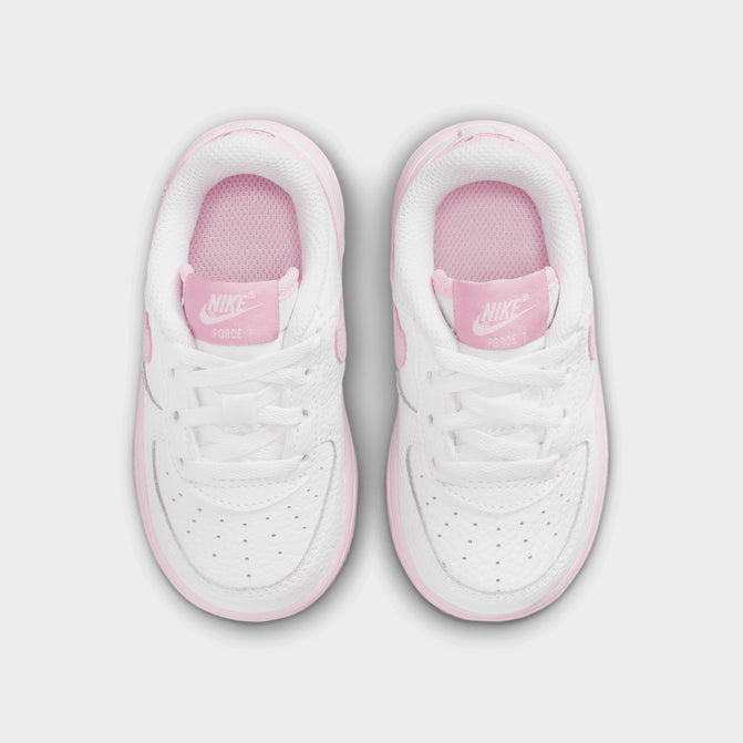 Nike Kids Air Force 1 Shoes - Size 3.5Y - White / Pink Foam