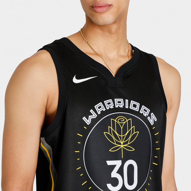 Nike Stephen Curry Golden State Warriors City Edition NBA Jersey / Bla