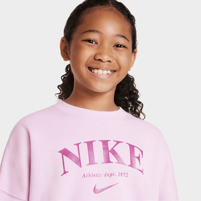 Nike Junior Girls' Sportswear Trend Fleece Sweatshirt / Light