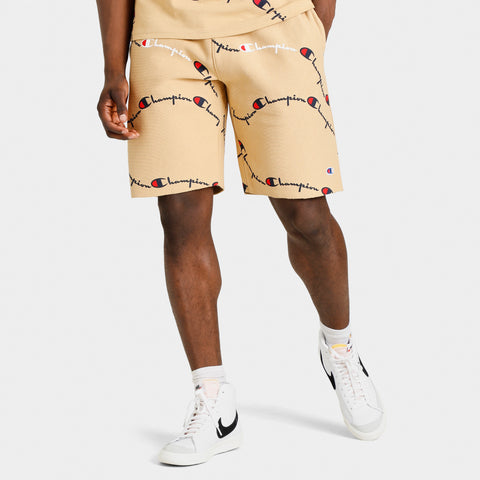 Champion Reverse Weave Cut Off Shorts / Script Big Wave Sandrock