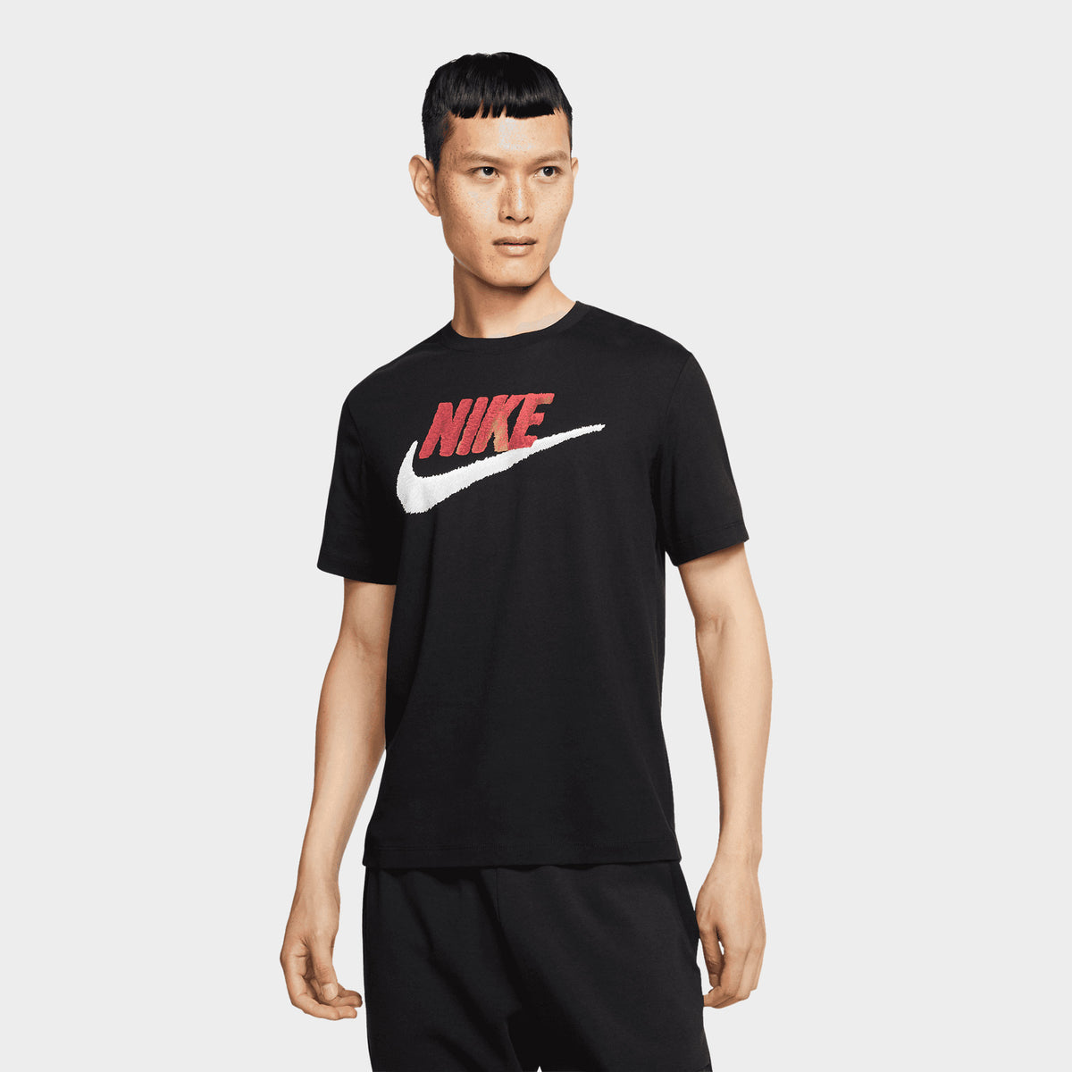 Nike Sportswear Brand Mark T-shirt Black / University Red - White | JD ...