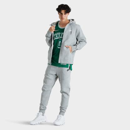 Nike Sportswear Club Fleece Full-Zip Hoodie Dark Grey Heather / Matte Silver - White