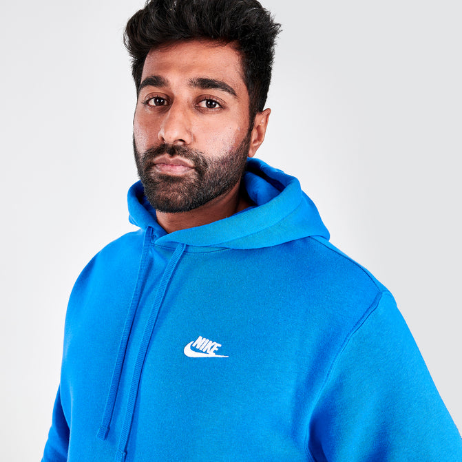 Nike Sportswear Club Fleece Pullover Hoodie Signal Blue Signal Blue White