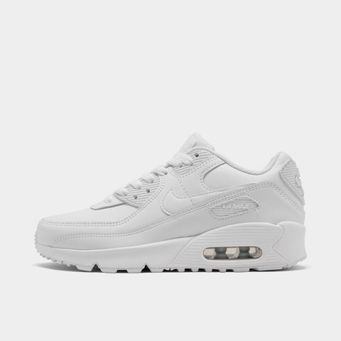 Nike Air Max 90 LTR GS White White Metallic Silver JD Sports