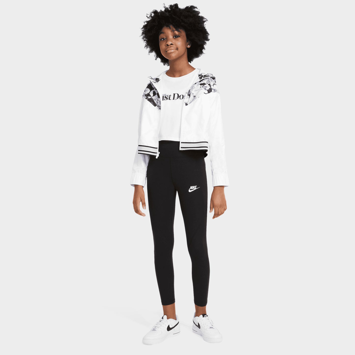 Nike Sportswear Junior - Leggings à taille haute Noir / Blanc