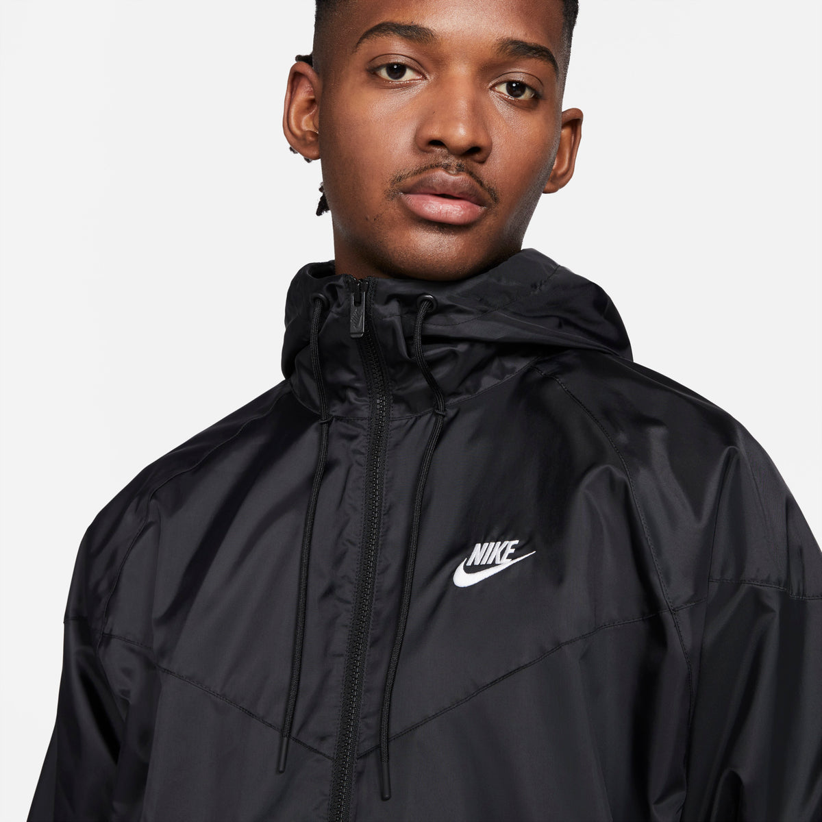 Nike Sportswear Windrunner Hooded Jacket Black / White | JD Sports