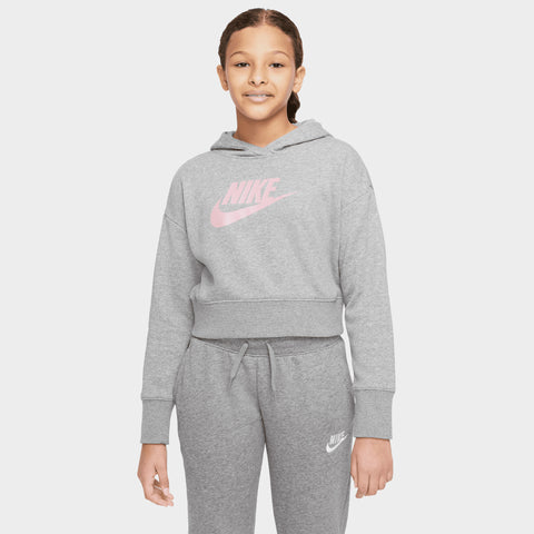 Nike Junior Girls Sportswear Club French Terry Cropped Pullover Hoodi JD Sports