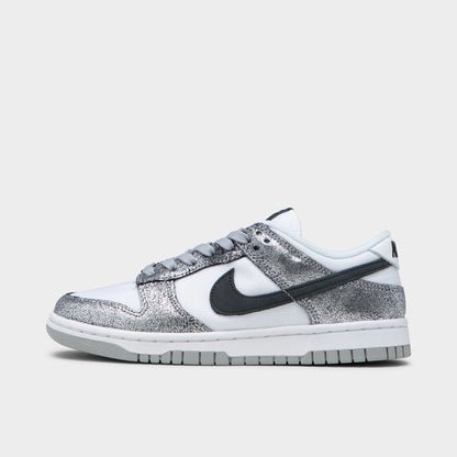 Nike Women's Dunk Low Metallic Silver / Off Noir - White