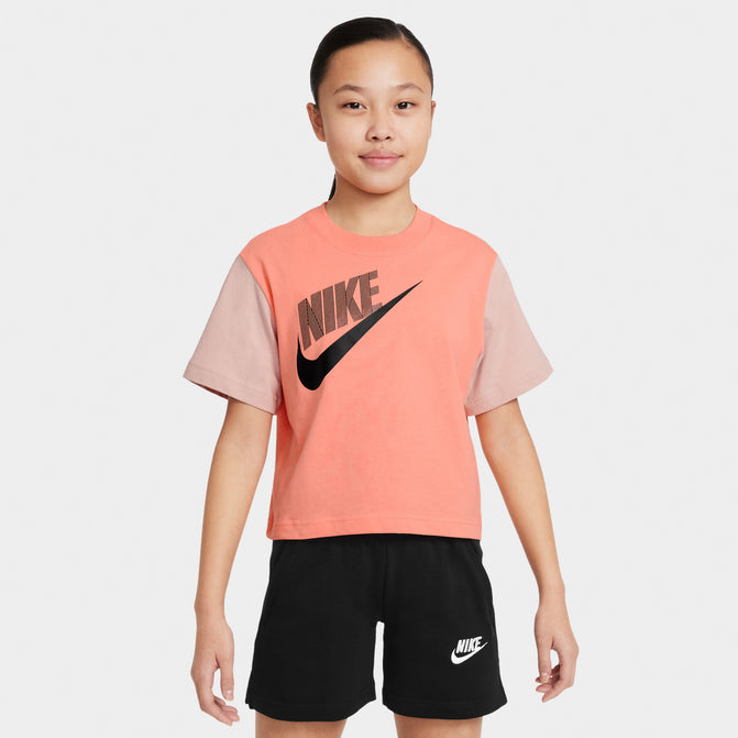 Nike Junior Girls Sportswear Essential Boxy Dance T shirt