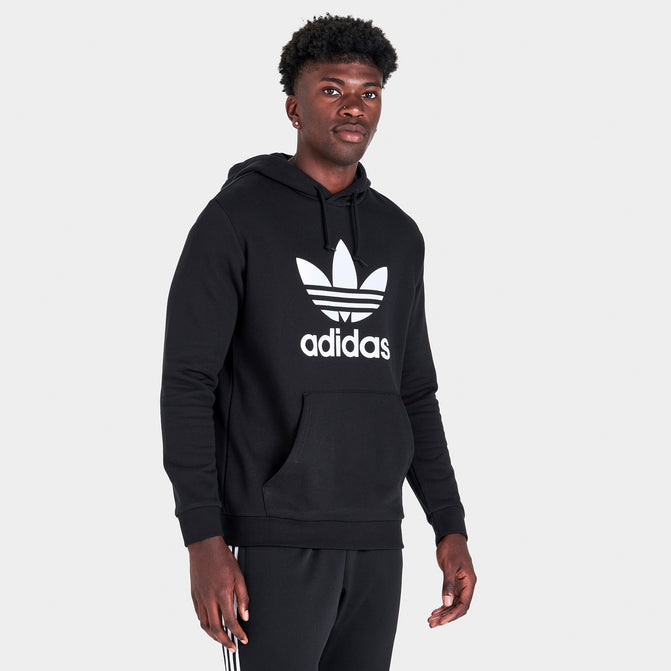 adidas white hoodie trefoil