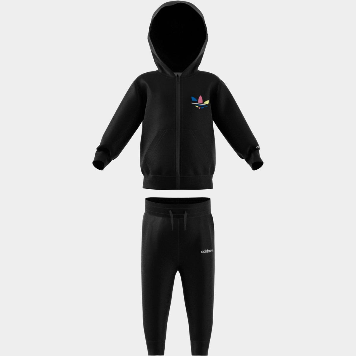 Ensemble hoodie et pantalon Adicolor zippé pour enfant adidas Originals / Noir