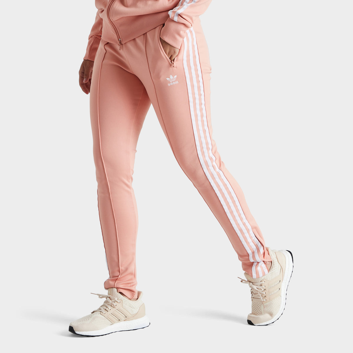 Adidas dust pink track outlet pants